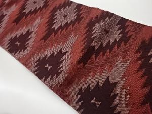 幾何学模様織出し名古屋帯